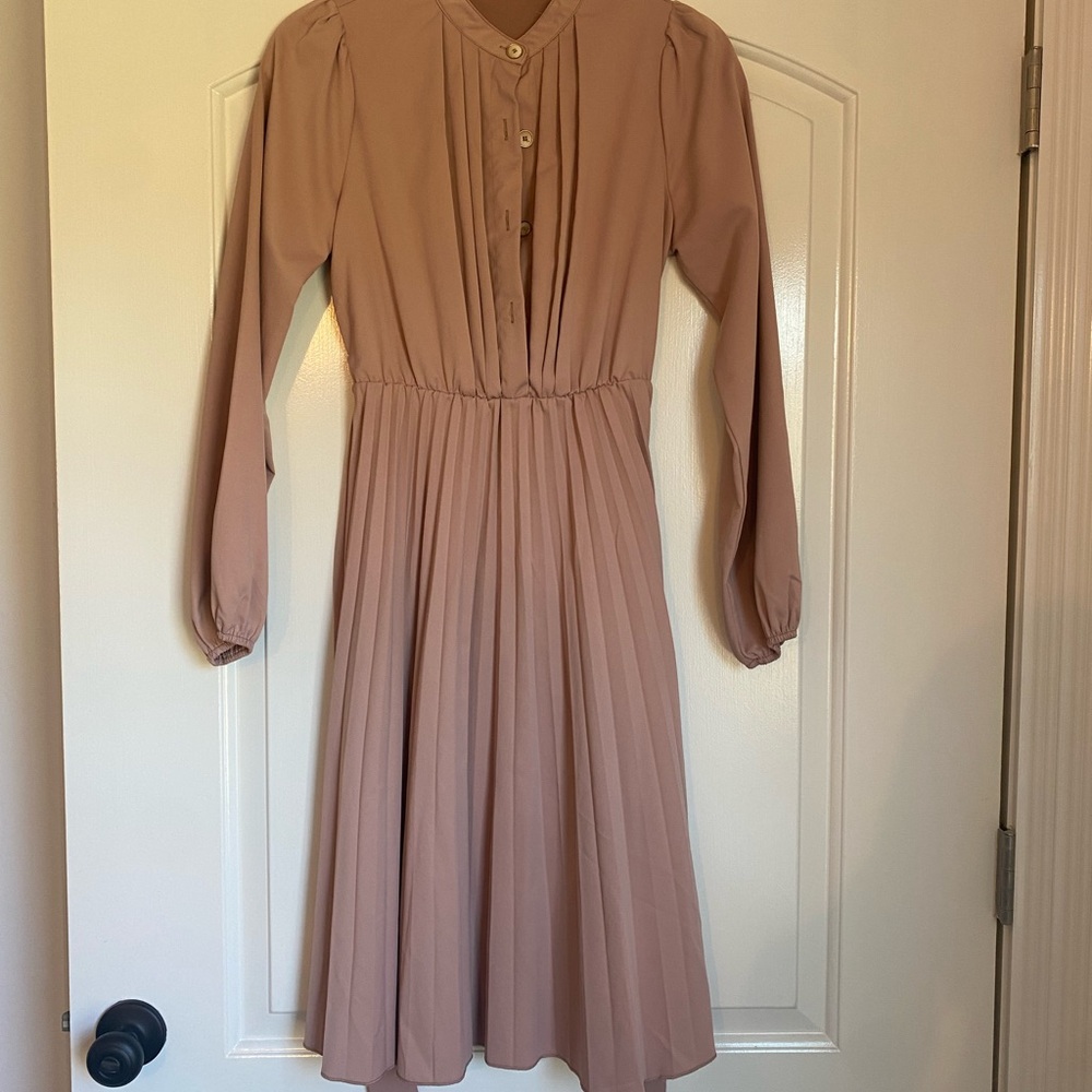 SHEIN Dusty Pink Long Sleeve Dress